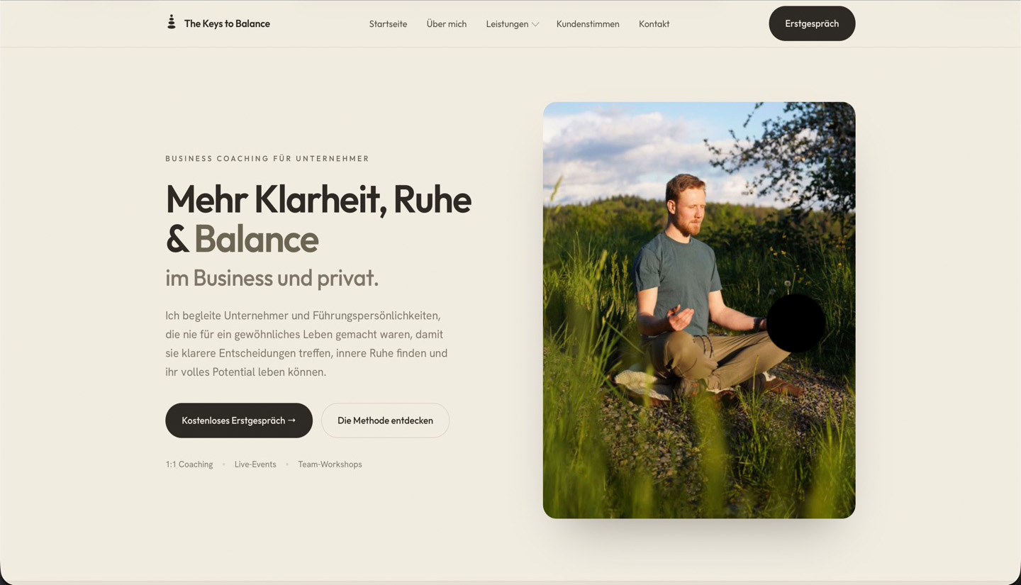 The Keys to Balance Website